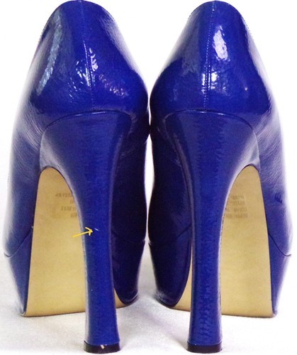 WILD PAIR size 10 (?) THERESA WP royal-blue ultra-high-heel platform pumps - Picture 8 of 16