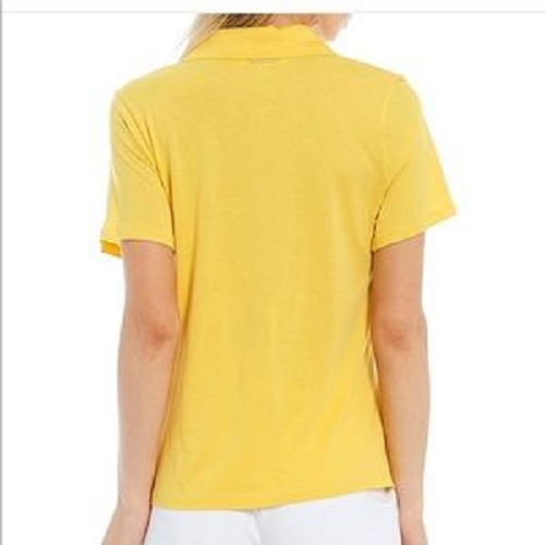 NEU MICHAEL KORS GELB BAUMWOLLE POLOSHIRT GRÖSSE XL $ 54 - Bild 3 von 3