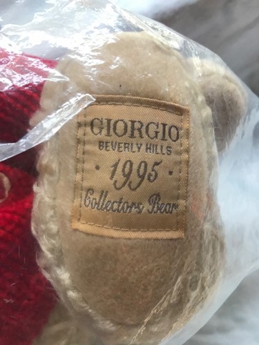 Vintage 1995 GIORGIO Beverly Hills Teddy Bear Plush - Never Removed from Package - Picture 3 of 6
