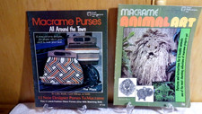 Macrame 2 Books Animal Art & Purses, Vintage, Pre-Owned