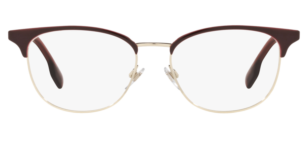 New BURBERRY Reading Glasses B 1355 1319 140 52-16 Bordeaux & Gold