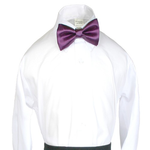 3 piezas Niño Bebé Niño Pequeño Camisa Blanca Formal TAUPE Pantalones Elige Color Moño Corbata S-7 - Imagen 22 de 26