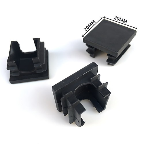 25mm x 25mm Square Plastic Black Blanking End Caps Tube Pipe Inserts Plug Bung - Picture 6 of 6