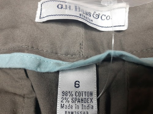 NEU GH Bass & Co Damengröße 6 braune Stretchhose 30 x 31 UVP 64 $ neu mit Etikett - Bild 3 von 5