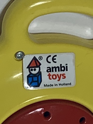 Vintage 80s Ambi Toys Holland Mirror Push Squeak Colorful - Picture 6 of 7