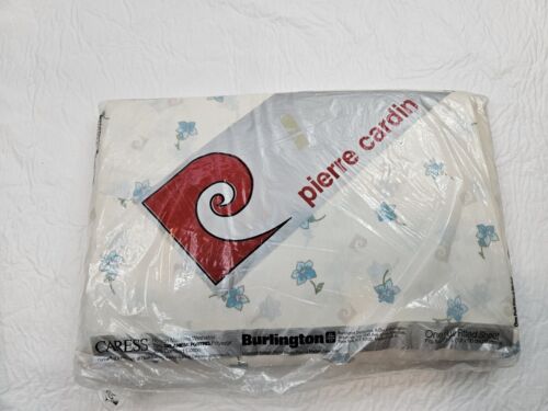 Vintage Burlington Pierre Cardin Sheet Set Full Floral New in Package Old Stock - Picture 3 of 12