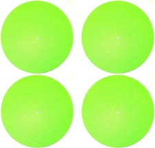 Neon Green Felt 2 Pair Turntable Slipmat 12-inch Vinyl Record Platter Slip Mat