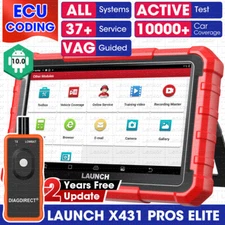 2024 LAUNCH X431 Pro Elite PRO5 V + OBD2 Car Diagnostic Tool Scanner Key Coding