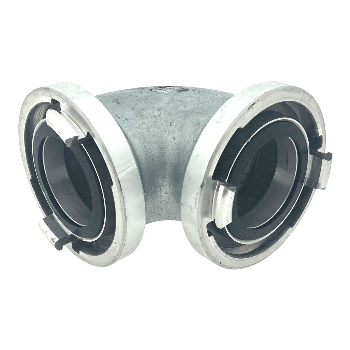 Produktbild von 90° Rohrbogen Mit Storz-Kupplung – B-Bogen Feuerwehr PN16 Krümmer, Made In Germany