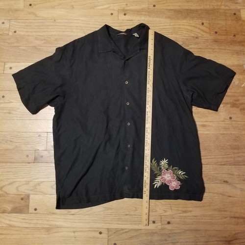 Vintage Tommy Bahama 100% Silk "With a Twist" Camp Button Shirt Sz XXL - Picture 6 of 15