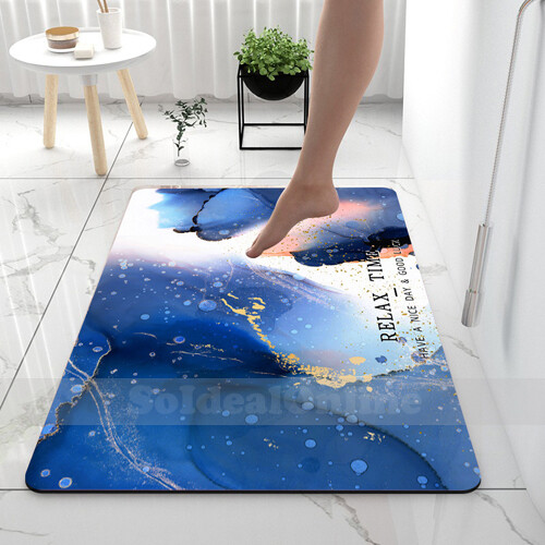 Badematte Saugfähig Marmor Kieselgur Boden Schnelltrocknend Vorleger Teppich Rutschfest  - Bild 14 von 23