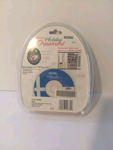 Digital Photo Holiday Ornament LCD Display Stores Up to 56 Photos (PF11) - Picture 3 of 5