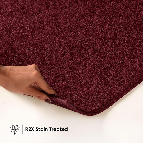 Bright House Solid Color Area Rugs Burgundy - 2' x 4' Rectangle Indoor Stain ... - Picture 7 of 9
