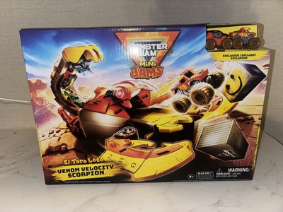 Monster Jam Mini Jams El Toro Loco Venom Velocity Scorpion Exclusive Playset