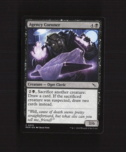 Tarjeta común de Magic The Gathering Agency Coroner 0075 Murders at Karlov Manor - Imagen 10 de 17