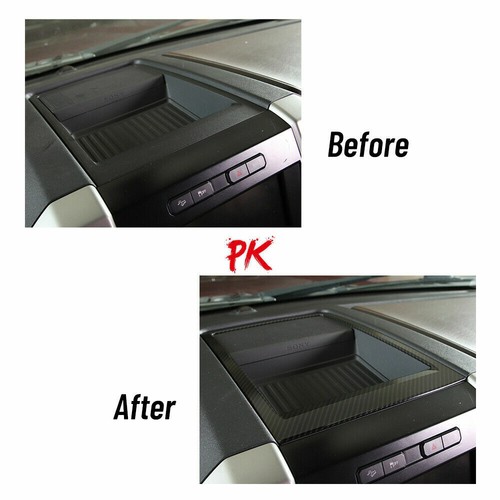 Carbon Fiber Center Console Dashboard Storage Box Frame Trim For Ford F150 15-20 - Imagen 2 de 7