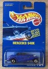 Hot Wheels Mattel Blue Card Collector No. 164 Mercedes 540K Metal Paint 0422