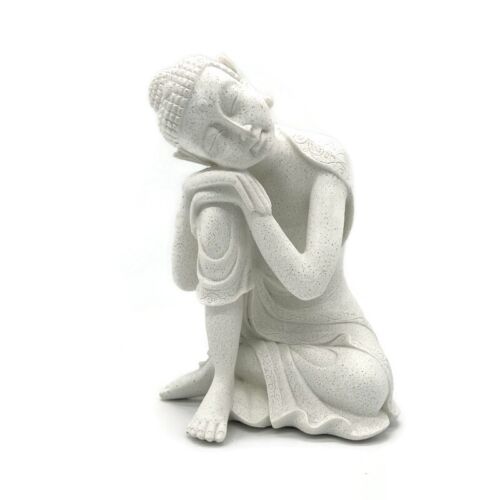 Estatua de Buda Durmiente Blanca Decoración 9,5 pulgadas - Imagen 4 de 8