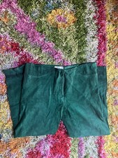 Pia Rucci Green Suede Leather Pants Womens Size 10 Vintage