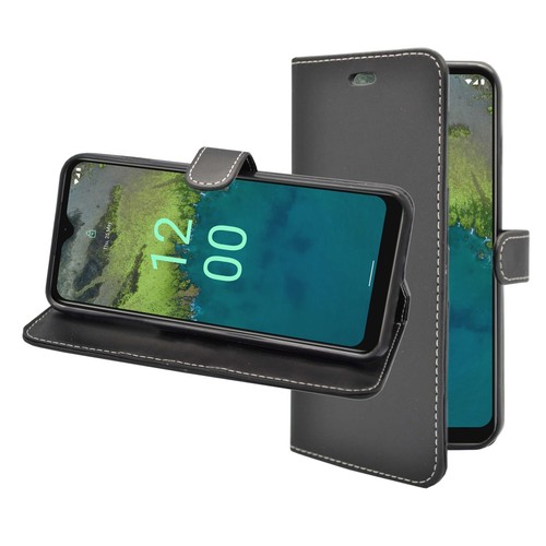 Funda protectora de cuero PU abatible folio tipo billetera para Nokia C12 - Imagen 2 de 48