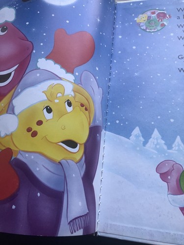 Vtg Holiday 1998 BARNEY Play-A-Song Christmas Songs Music Bk Dinosaur Works 12" - Picture 10 of 13