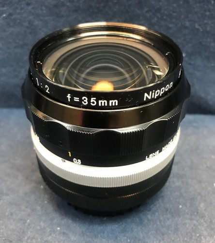 Nikon Nikkor-O Auto 35mm f/2 Camera Lens Nikon W/Cover (damaged) - Picture 7 of 16