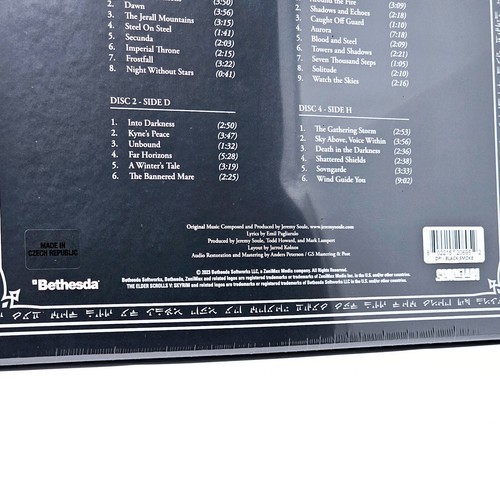 Skyrim Ultimate Edition Vinyl 4xLP Vinyl Record Box Set Paarthurnax Black Smoke - Picture 4 of 12
