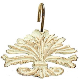 Carnation Home Fleur Dis Lis Resin Shower Curtain Hooks In