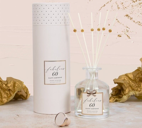 SCENTED REED DIFFUSER FRAGRANCE fabulous 60th happy birthday jewelled gift set - Foto 1 di 2