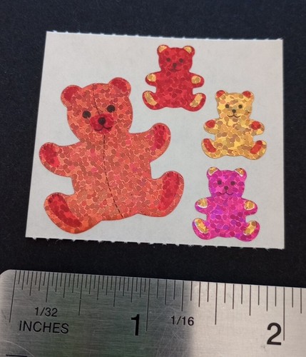 Vintage Stickers HAMBLY Bears Glitter Prism Sticker Mod VTG 1980's - Picture 9 of 9
