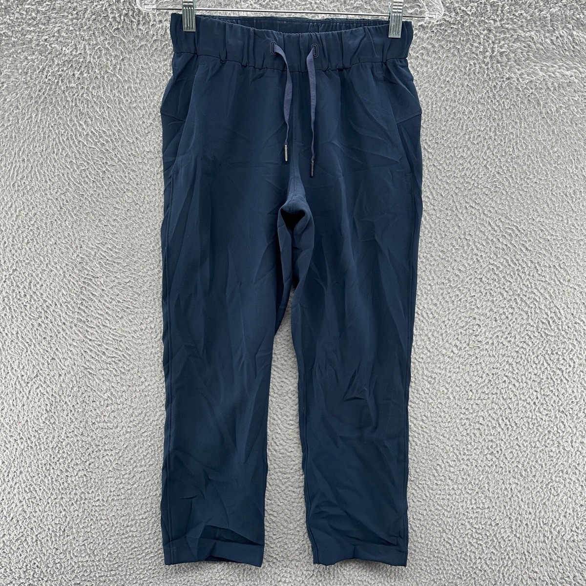 Lululemon Pants Women Blue On the Fly Crop Woven 23 Stretch Yoga Hiking  Pants