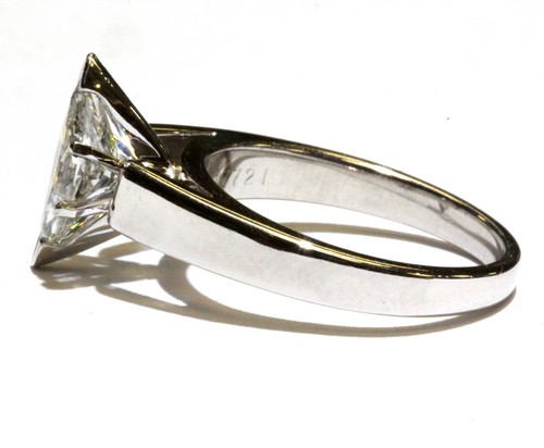 14k white gold 1.19ct clarity enhanced marquise SI2 diamond engagement ring 4.9g - Picture 4 of 9