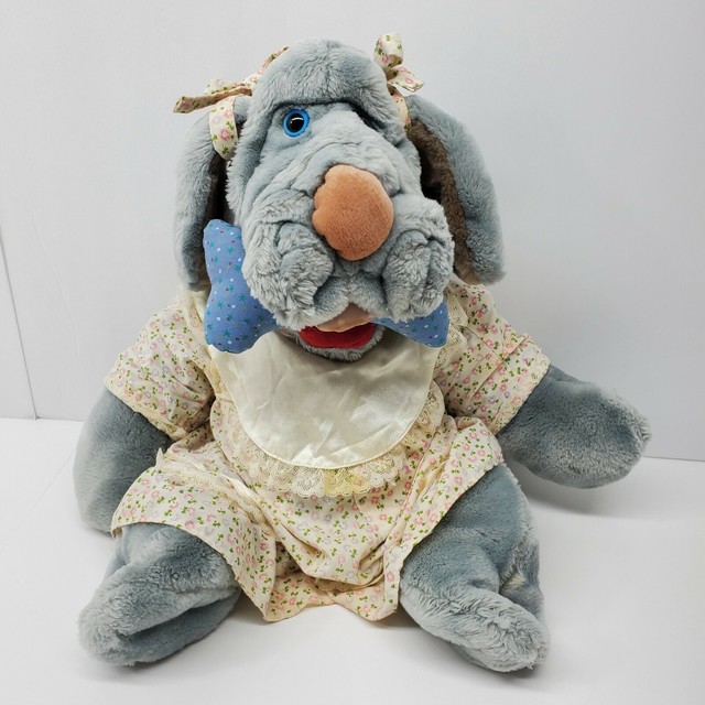 wrinkles plush dog
