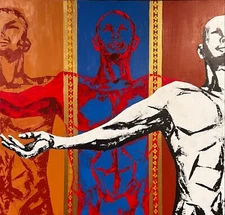 I Only Look up to God Abstract Art 100% hand painted Art