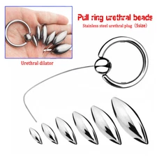 6 Size Stainless Steel Urethral Sounds Stretcher Penis Plug Dilator for Male