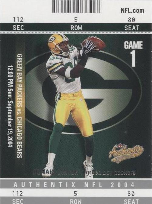 2004 Fleer Authentix Donald Driver #84 - 1 of 2