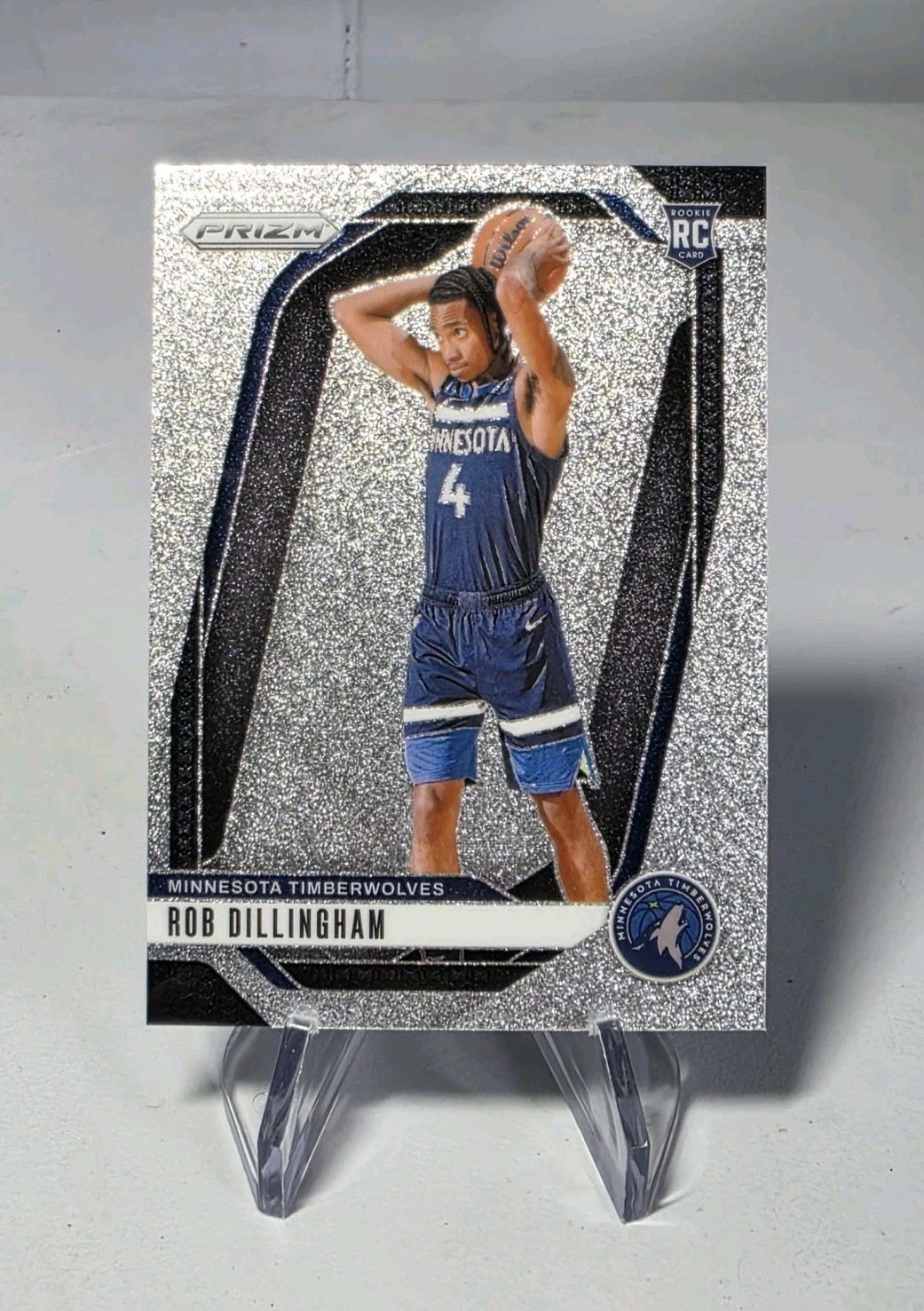 2024-25 Prizm Rob Dillingham rc Glitter Prizm #250 Minnesota Timberwolves CS HIT