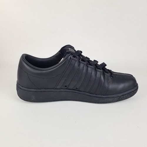 🚨 K-Swiss Classics Lujo EDTN 0001002 Hombres Zapatos Tenis Cuero Negro Talla 10 - Imagen 3 de 9