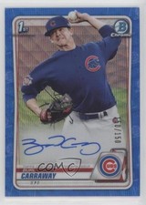 2020 Bowman Draft Chrome Picks Blue Wave Refractor /150 Burl Carraway Auto 0eo6