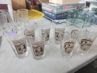 Set of 8 Vintage Coca-Cola Flared Glass Tumbler - Victorian Lady