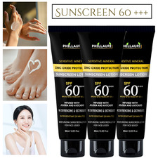 SPF 60  Sunscreen Lotion  Sun Protection  Lightweight Non Greasy - Pack 3