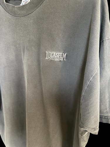 90’s Vintage Lucasfilm Crew TShirt 2XL Star Wars THX Faded Black Distressed - Bild 4 von 10