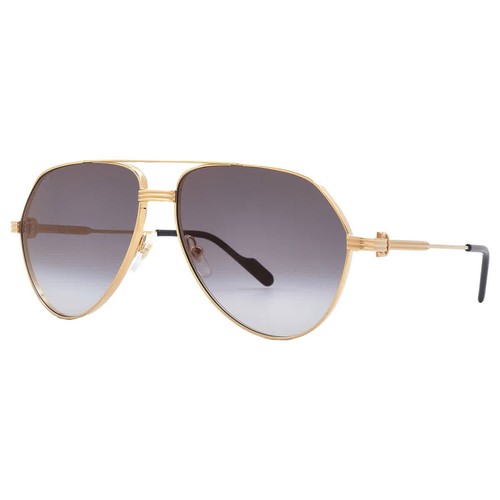 Cartier Grey Gradient Mirror Pilot Men's Sunglasses CT0303S 001 61