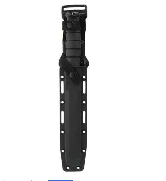 KA-BAR Tanto Fixed Blade Knife, 8", Black - 1245