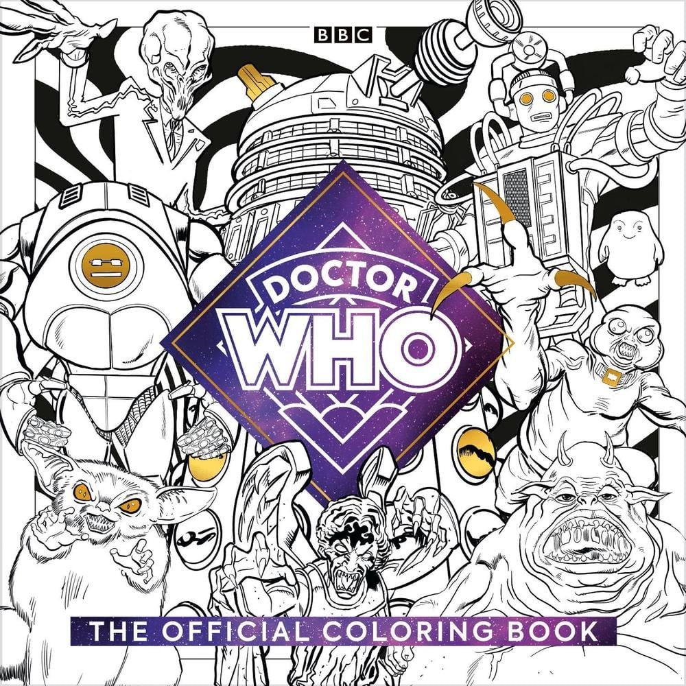 The Official Doctor Who Coloring Book by Mike Collins Paperback Book
