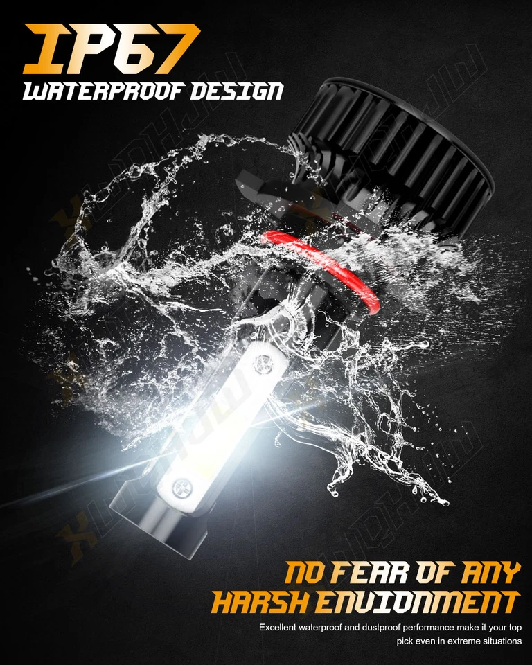 6x LED Headlight High/Low Beam+Fog Light Kit 6000K For Pontiac Sunbird 1993-1994 — 第 4/4 张图片