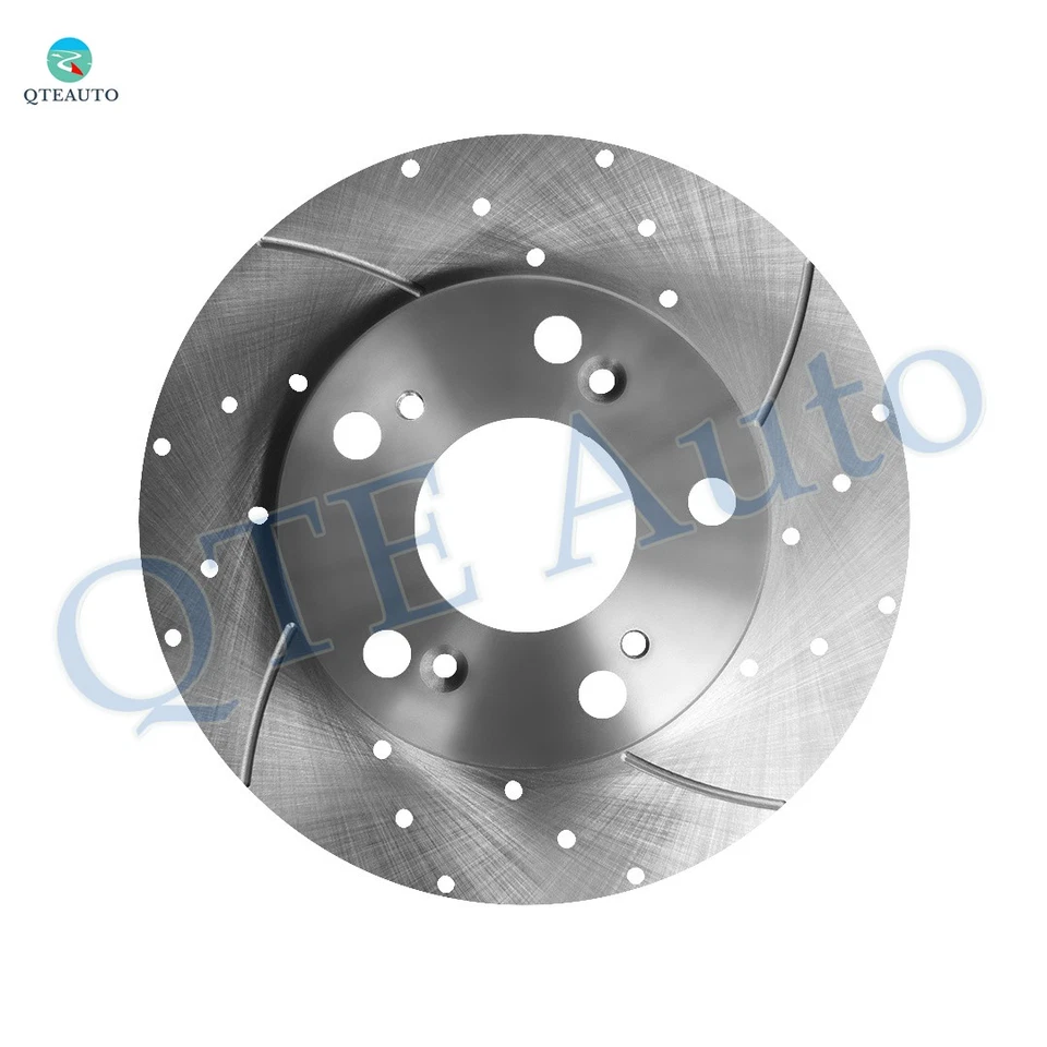 Rotores de disco de freno delanteros ranurados perforados de 262 mm para Acura ILX Hybrid 2013 2014 Foto 2 de 4