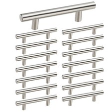 homdiy 15 Pack Brushed Nickel Cabinet Pulls 3...