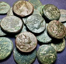 Nice Quality Genuine Ancient Greek Coins 3rd-1st Century BC!