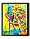 Guajardo Art: Woman Cubism 14X11 Original Paper Signed Wall Decor — photo 1